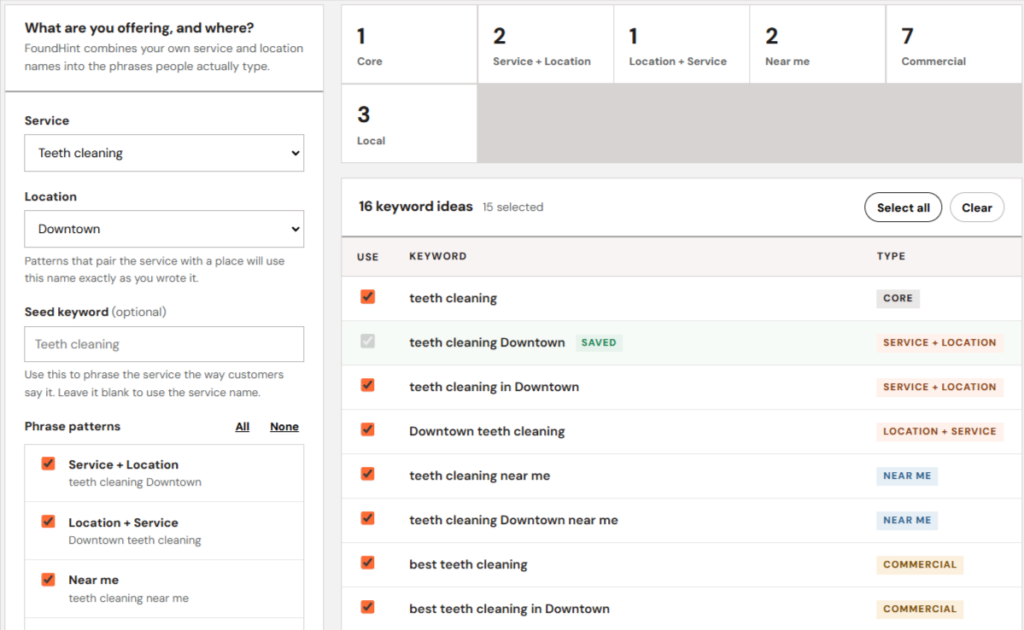 Local Keyword Optimization